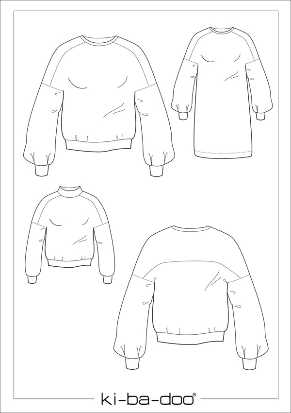 Papierschnitt Sweater Finja | Größe 32-58
