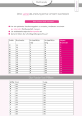 ebook Shacket Gloria | Größe 32-58 DIN A4 PDF zum download Maßtabelle