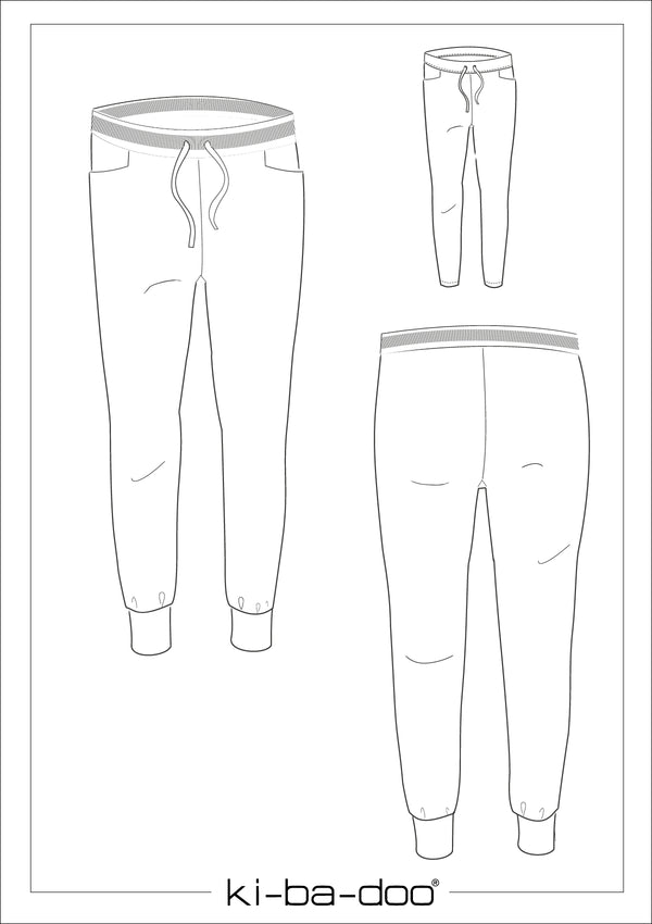 Papierschnitt Basic Jogging Pants | Größe 32-48