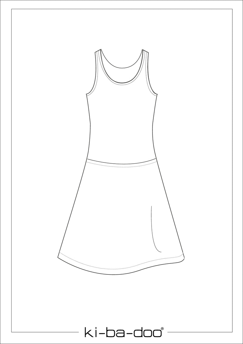 Papierschnitt Sommerkleid Kikky | Größe 80-164 Schnittskizze