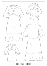 ebook Kleid Lilly | Größe 32-48 DIN A4 PDF zum downlaod Schnittskizze
