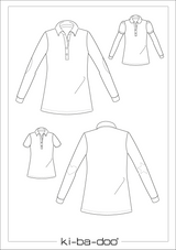ebook Poloshirt Liska Kinder | Größe 80-164 DIN A4 Schnittskizze