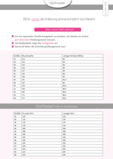 ebook Bluse MaCaya | Größe 32-58 DIN A4 PDF zum download Maßtabelle