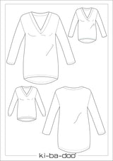 Papierschnitt Pullover Maibritt | Größe 32-48 Schnittskizze