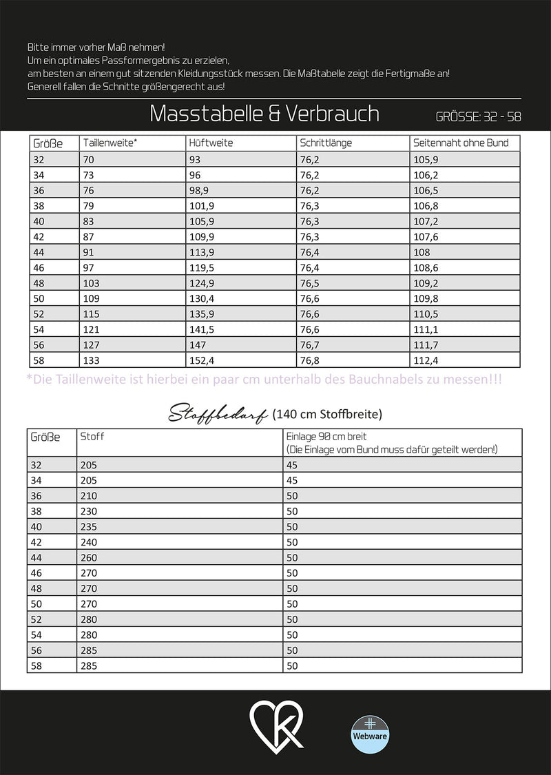 ebook Bundfaltenhose Gesa Damen | Größe 32-58 DIN A4 PDF zum download