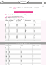 ebook Mix&Match Sweatjacke Kinder | Größe 86-164 DIN A4 PDF zum download Maßtabelle