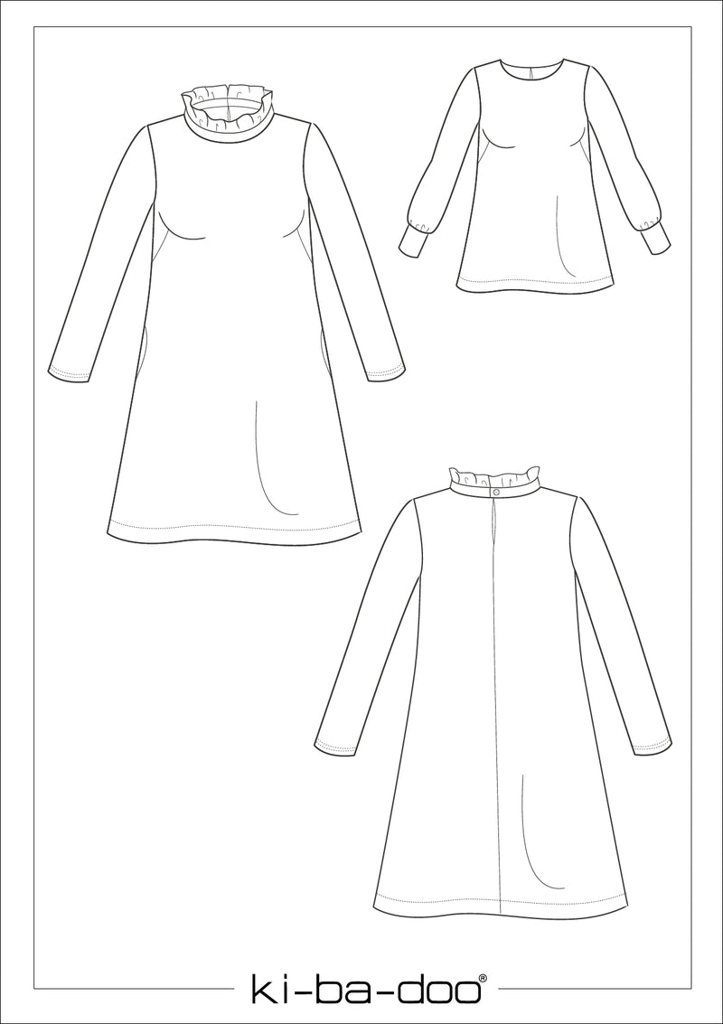 Papierschnitt Kleid/ Tunika Tessa | Größe 32-48 Schnittskizze