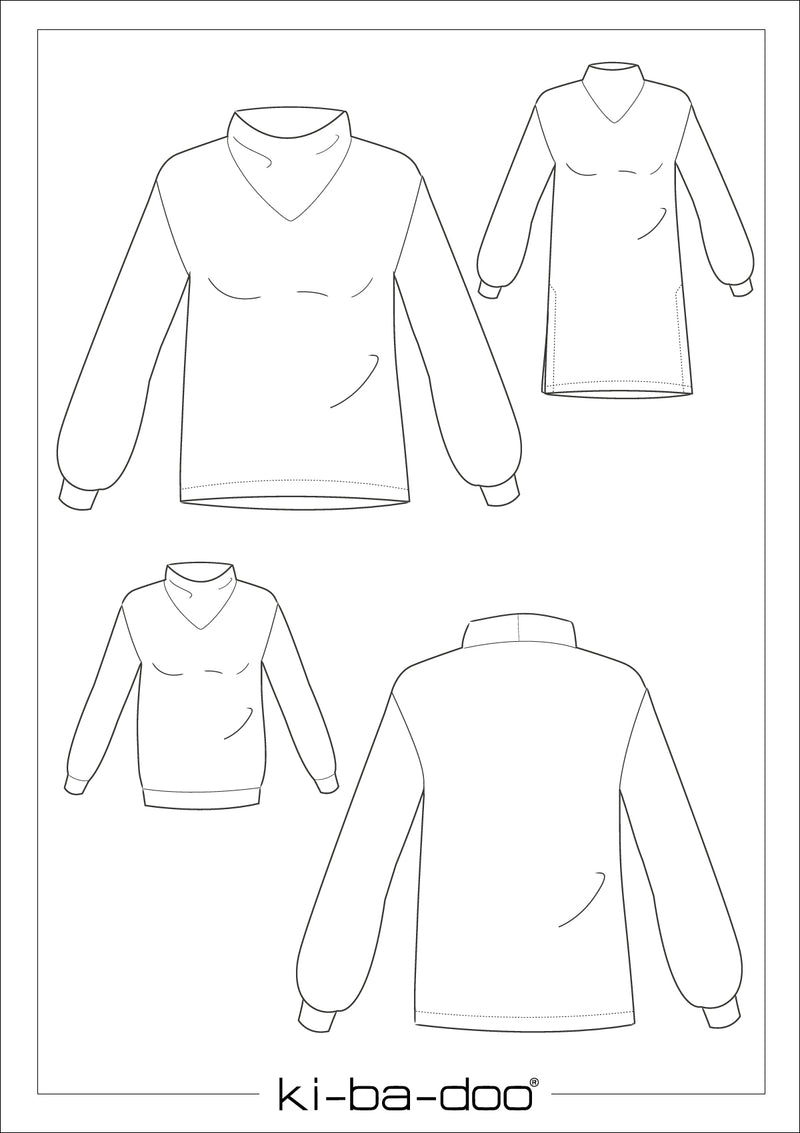 Papierschnitt Sweater Vivi | Größe 32-48