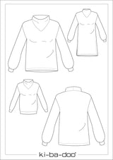 ebook Sweater Vivi | Größe 32-48 DIN A4 PDF zum download Schnittskizze