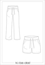 Papierschnitt Basic Sommer Hose | Größe 32-48 Schnittskizze
